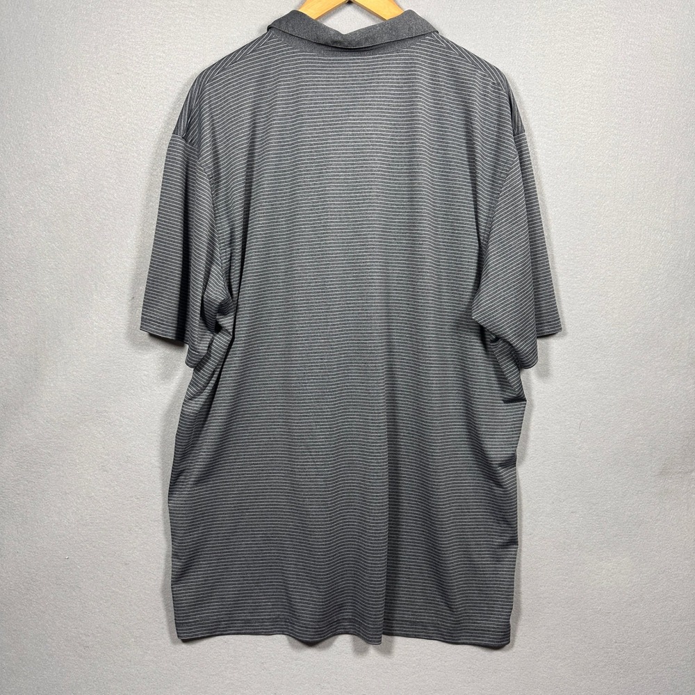 Callaway Mens Opti-Dri Golf Polo Shirt Gray Striped Short Sleeve Size XXL